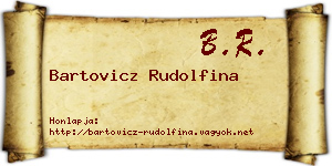 Bartovicz Rudolfina névjegykártya